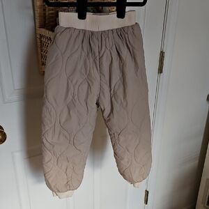 Zara Beige Quilted Pants